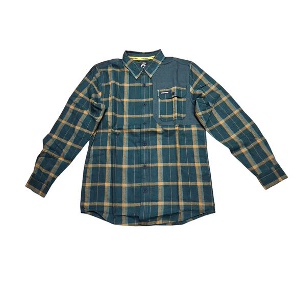 Ski-Doo Mens Green Plaid Casual Flannel Shirt Stylish Size Medium NWT 4548030670 - Picture 1 of 10
